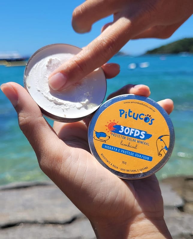 Protetor solar mineral pitucos para pets